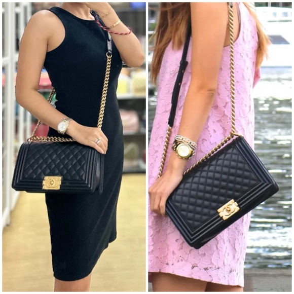 👑✅PRICE FIRM✅ Gorgeous Black and Gold Quilted Shoulder Crossbody Bag. Brand New! - Picture 15 of 17